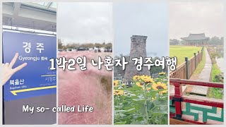 여행Vlog 나홀로 경주여행 1 | 1박2일 뚜벅이코스, 경주, 황리단길, 첨성대, 핑크뮬리, 동궁과월지, 카페투어, 식당추천, 한옥스테이