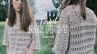 Crochet Forget Me Not Sweater