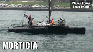 MORTICIA Sailboat Cruise By On Way To 2021 Mackinac Race - Seacart 30 Trimaran