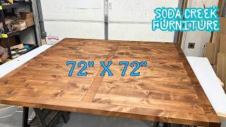 Crafting a Stunning 6' x 6' Alder Wood Dining Table | Woodworking Masterpiece. ASMR. No talking