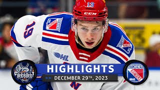 Game Highlights | Firebirds vs Rangers - Dec. 29th, 2023