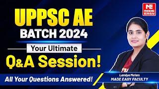 Exclusive Q\u0026A Session on UPPSC-AE Batch by Lamiya Ma’am | MADE EASY Special