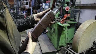 Forging a Seax knife part 2,  making the scabbard.