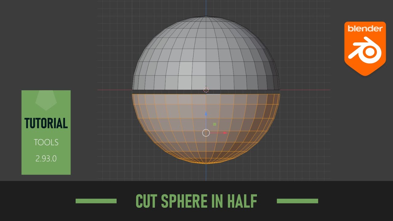 Blender Tutorial: HOW TO CUT SPHERE IN HALF Just One Step Tips #b3d # ...