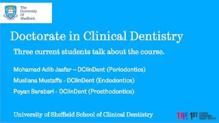 Doctorate in Clinical Dentistry at the University of Sheffield