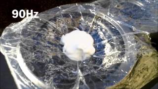 cornflour and water - speaker experiment
