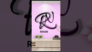 RIHAN Name logo design/Comment your Name #nameart #namelogo #viral #trending #art