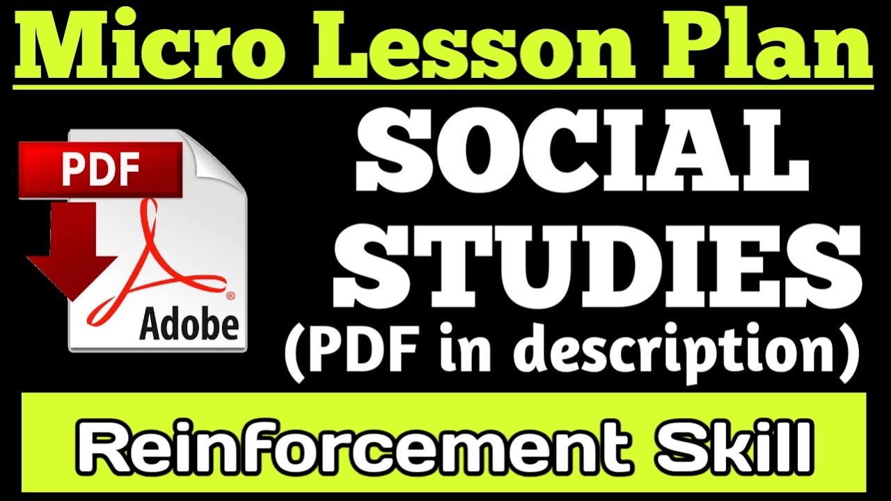 Bed Micro Lesson Plan Sst | Lesson Plan |(Reinforcement Skill) - YouTube