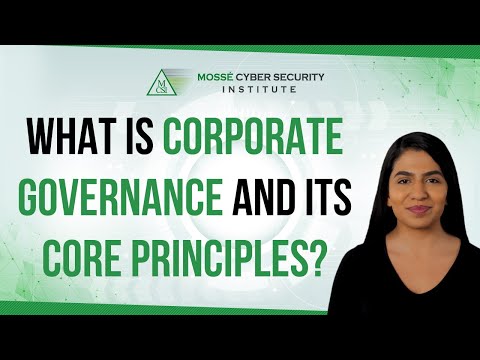 What are the core principles of corporate governance?