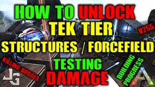 Which bosses UNLOCK Tek Tier Structures? Building a base - Testing damage