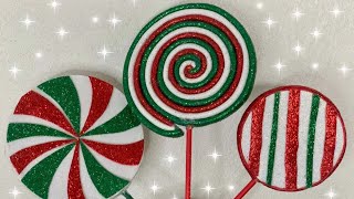 DIY🎄Paletas de caramelo decoracion para Navidad con foami