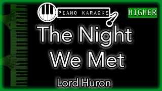 The Night We Met (HIGHER +3) - Lord Huron - Piano Karaoke Instrumental