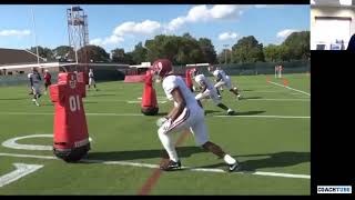 Alabama WR coach Holmon Wiggins - WR Release Techniques/Drills