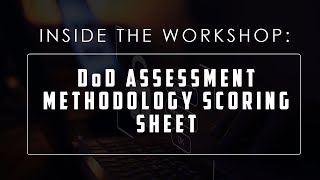 DoD Assessment Methodology Scoring Sheet