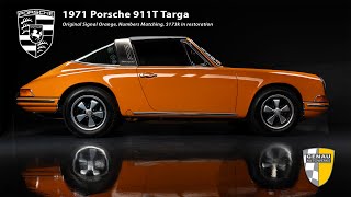 Fully restored 1971 Porsche 911T in Signal Orange