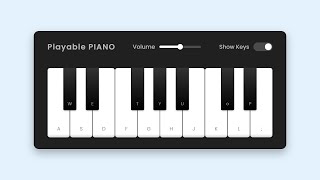 🎹 Build A Playable PIANO in HTML CSS & JavaScript | Virtual Piano in JavaScript