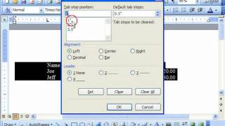 Word 2003 Tutorial Removing & Clearing Tabs Microsoft Office Training Lesson 11.2