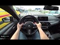 2023 bmw m5 f90 competition 625hp top speed 309km h pov test drive on autobahn