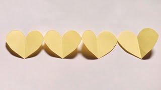 Paper Heart Chain Tutorial | Valentine's Day Craft
