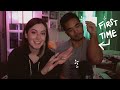 My boyfriend tries ASMR for the first time (& he's actually really good at it)