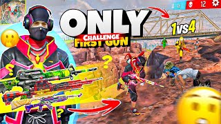 Only First Gun Challenge In Solo Vs Squad🥶 Free Fire
