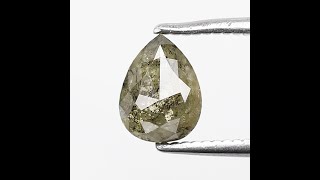 0.92 CT Natural Green Color Pear Shape Sparkling Triangular Faceted Ethically Sourced Salt and Peppe