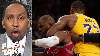 Stephen A: LeBron pulling Chris Paul from fight was 'the right thing' | First Take