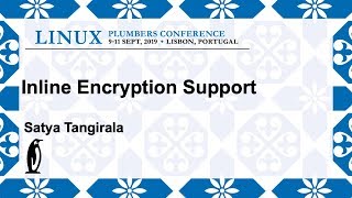 LPC2019 - Inline Encryption Support