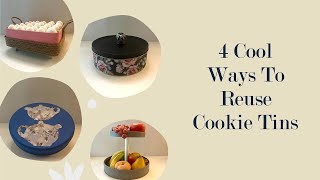 How to Upcycle Cookie Tins || Repurpose Cookie Tins #upcycle #reuse #diycrafts