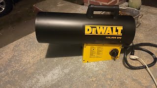 DeWALT 125,000 BTW Heater | Running