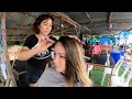 Street hair cut in Thailand 🇹🇭 1 dollar