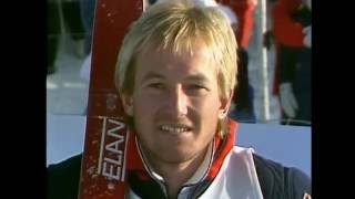 Alpine Skiing World Cup slalom 1 run february 1983 in Gällivare, Sweden