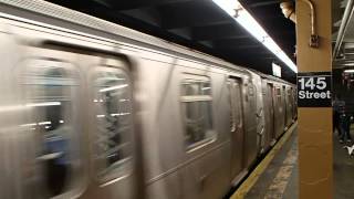 MTA New York City Subway 10-Car R160 (C) Train enters 145 Street