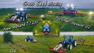 Grass Seed Mowing 2021 | New Holland T7.230 | Pöttinger Novacat S12 (In Action) | 4K