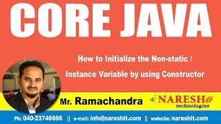 How to Initialize the non-static / Instance Variable by using Constructor | Core Java Tutorial