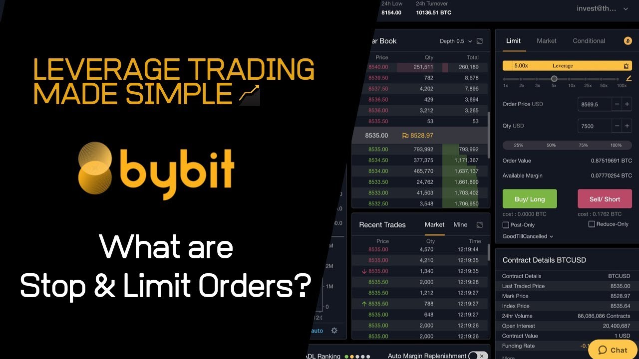 Market Order With Buy Limit And Stop Loss | Bybit | Tutorial | Leverage ...