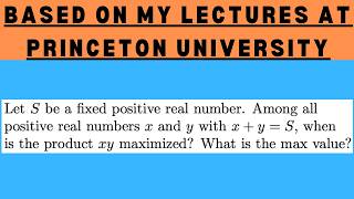ELEGANT Solution to Optimization Problem WITHOUT Calculus!