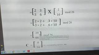 Write a Java program to perform encryption and decryption using the following algorithm Hill Cipher