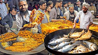 Fried Fish \u0026 Grilled Fish Karachi's Biggest Seafood Bengali Street Food Spicy Lahori Masala Fish Fry