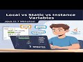 Learn Local, Static & Instance Variables in Java | Java Programming for Beginners in 7 Minutes!