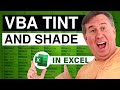 Excel - Tint & Shade in Excel VBA: Create 1200 Custom Colors Using Theme Colors - Episode 1211.217