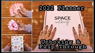 Unboxing + Reviewing the 2022 Space and Beauty Planner | Freebies and Planner Flip Through