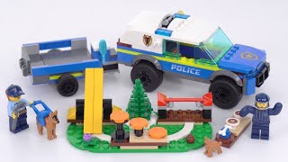 LEGO City Mobile Police Dog Training 60369 set review! Puppy! There's a new Puppy!