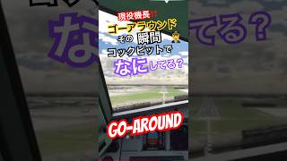 ゴーアラウンド‼️その瞬間コックピットでパイロットは何してる？ 【2倍速動画】#空港 #国際空港＃羽田＃ #パイロット＃機長＃飛行機＃ #aviation ＃旅行 #msfs2020