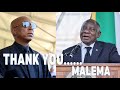 Cyril Ramaphosa Thanks Julius Malema for speaking positively about him in parliament