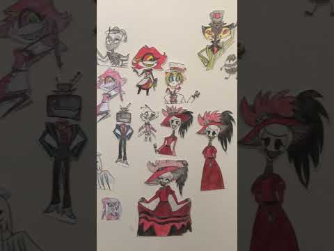 All Of My Drawing So Far! #hazbinhotel #vivziepop - YouTube