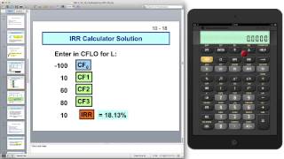 Irr Calculation Using A Ti Ba Ii Calculator Texas Instruments