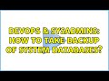 DevOps & SysAdmins: How to take backup of system databases? (2 Solutions!!)
