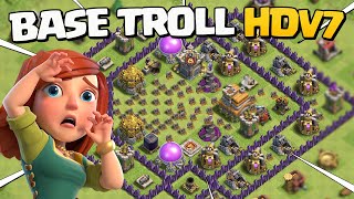 ON FABRIQUE UNE BASE TROLL EN HDV 7 SUR CLASH OF CLANS !