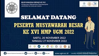 MUSYAWARAH BESAR XVI HMP UGM TAHUN 2022